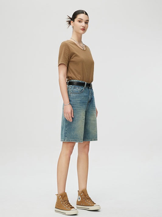 MBB Vintage Washed Denim Shorts