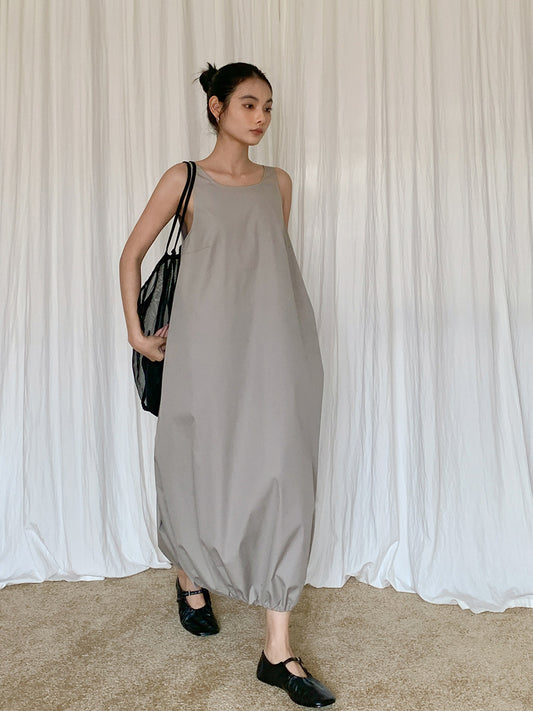 U-Neck Midi Dress