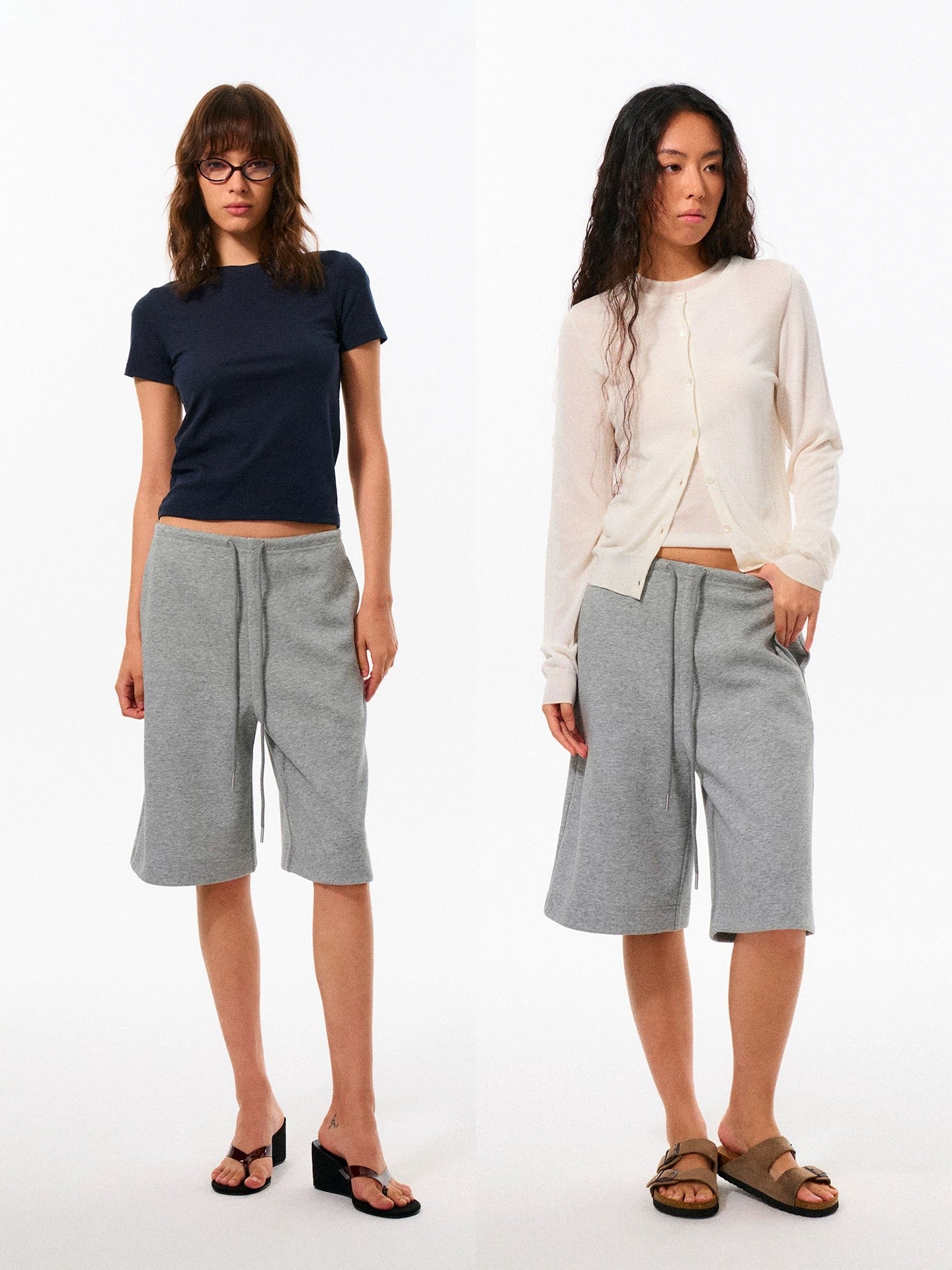 Cotton Relaxed Drawstring Shorts