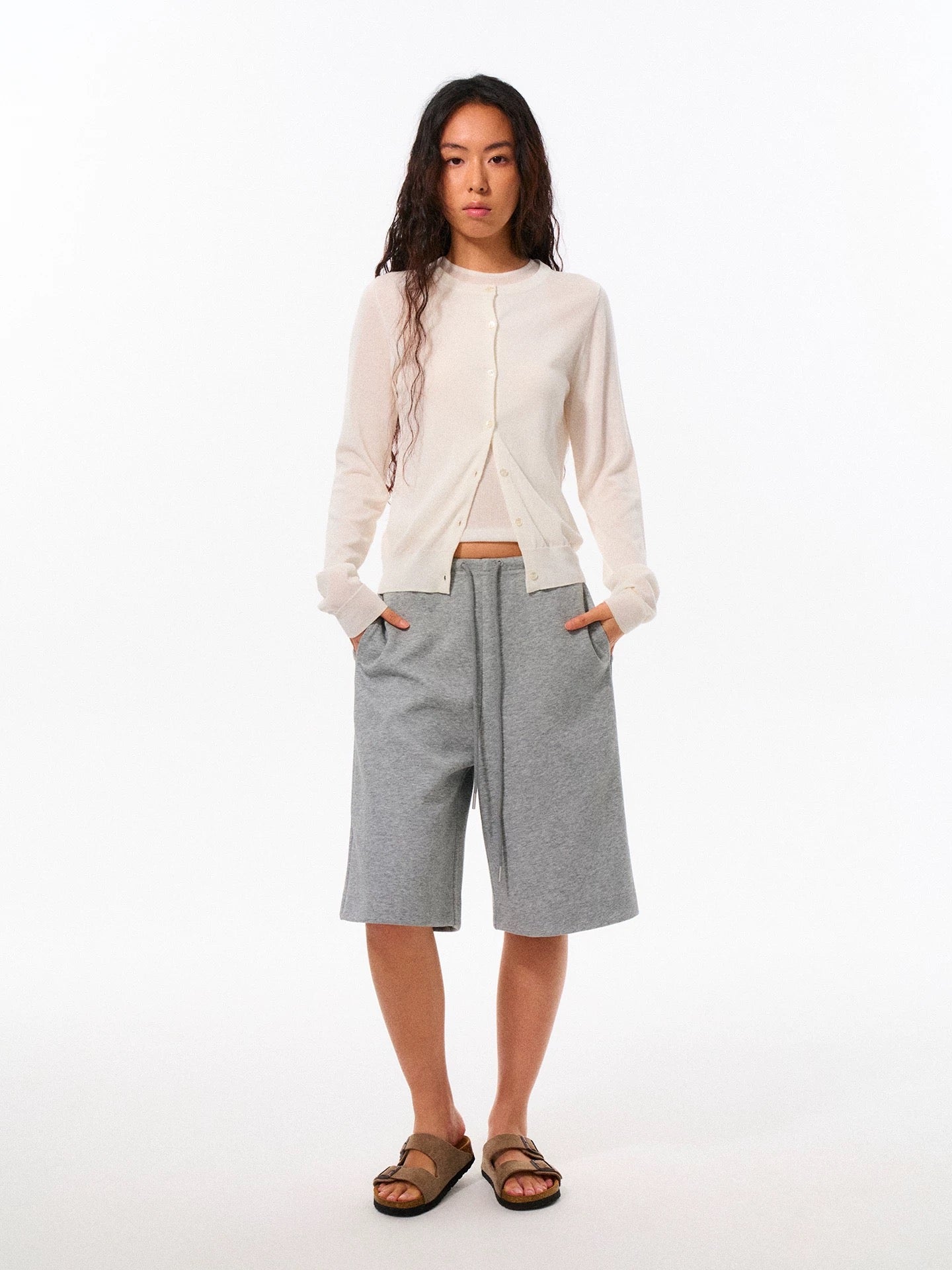 Cotton Relaxed Drawstring Shorts