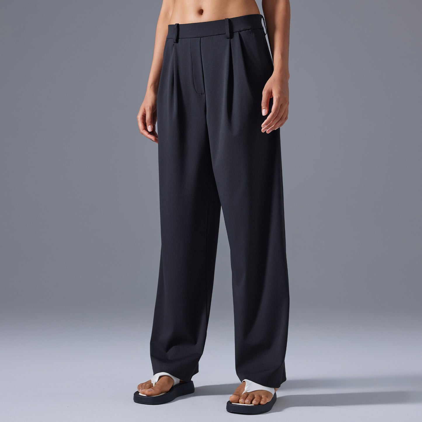 Straight-Cut Wide-Leg Pants - Breathable & Stylish