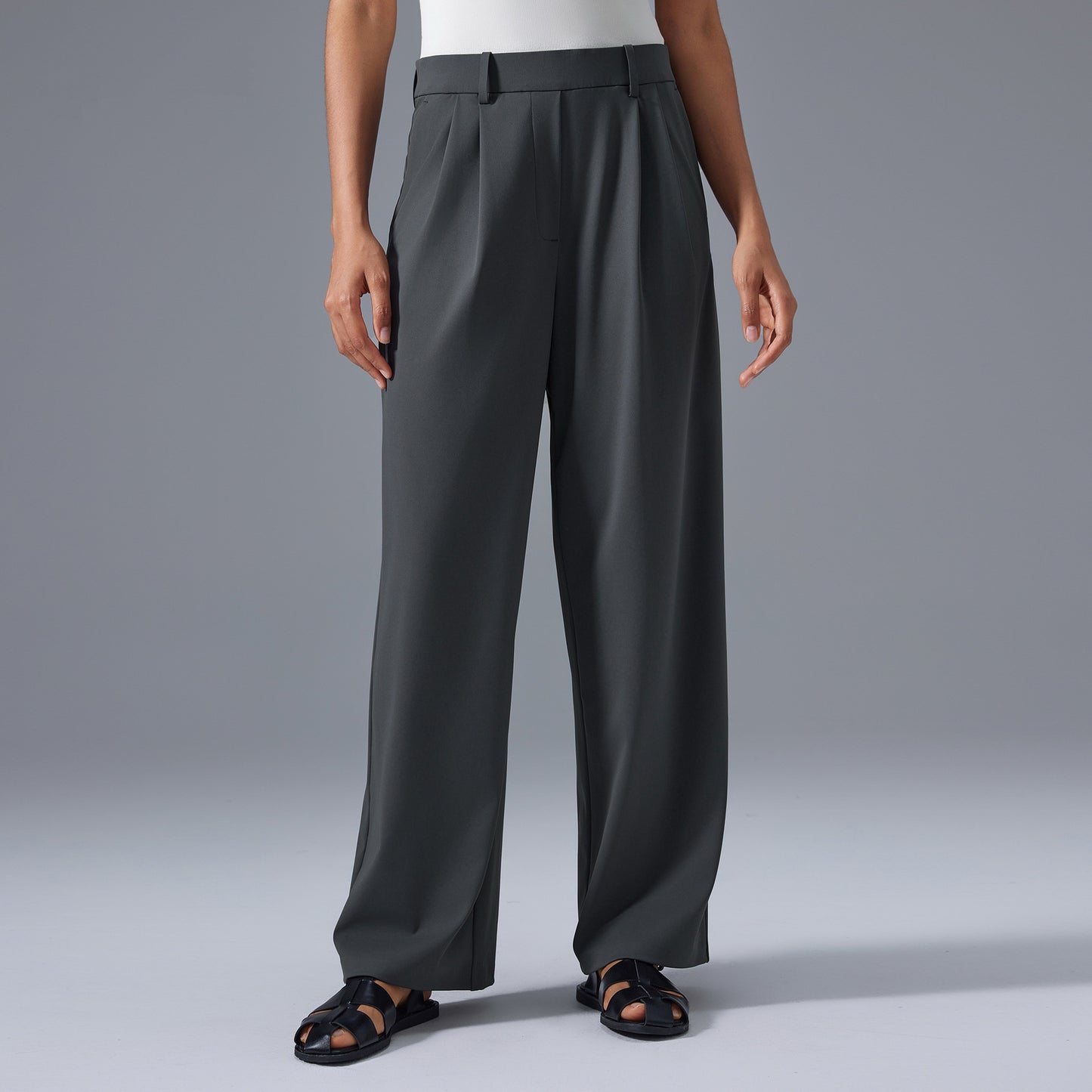 Straight-Cut Wide-Leg Pants - Breathable & Stylish