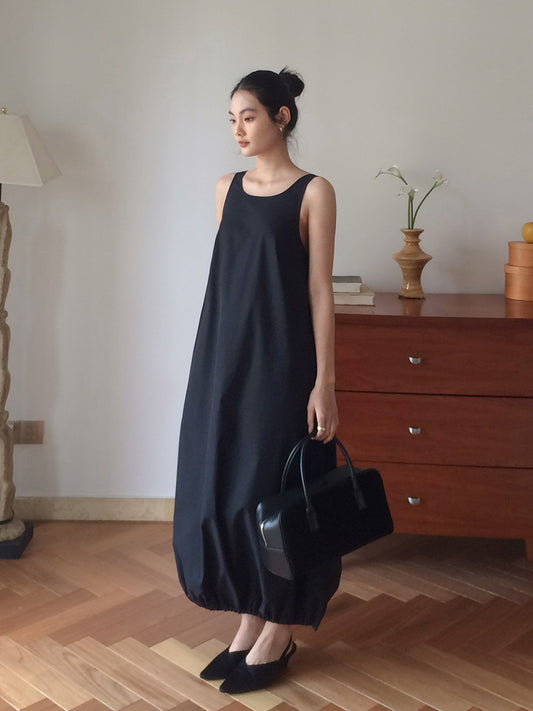 U-Neck Midi Dress