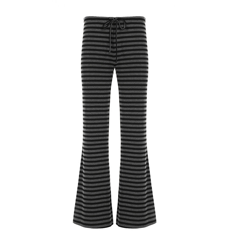 Striped Slim Flared Pants
